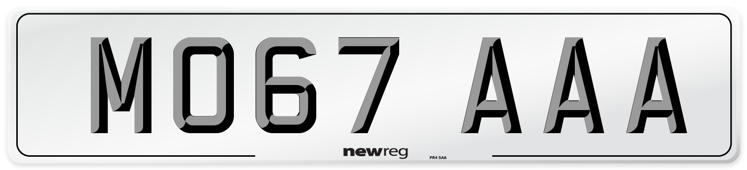 MO67 AAA Number Plate from New Reg